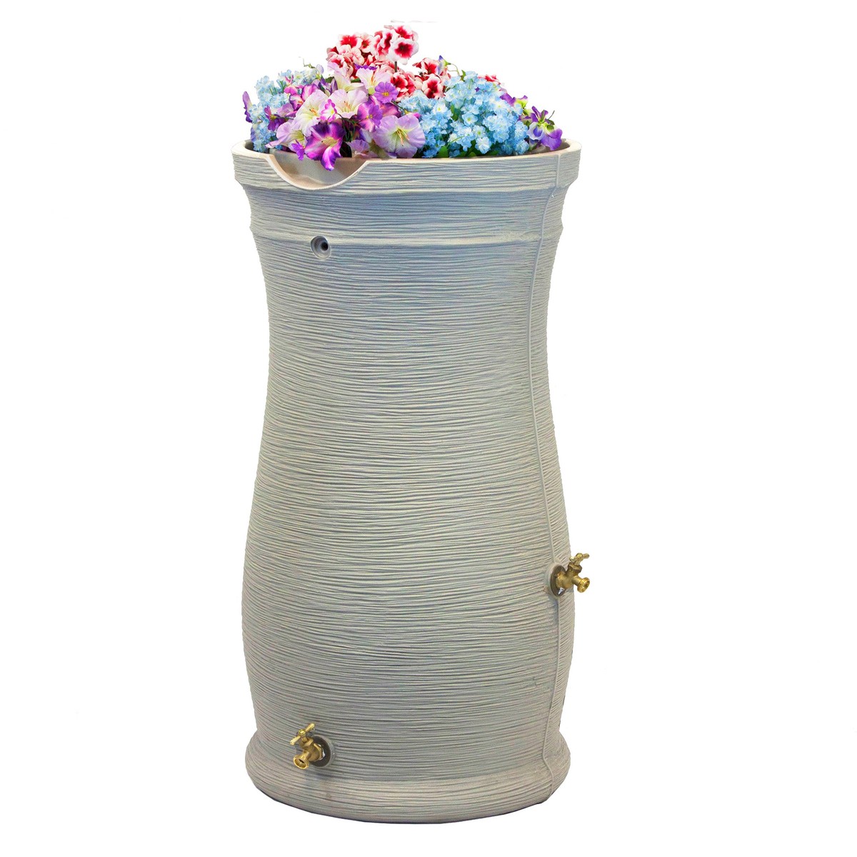 Good Ideas Impressions 50 Gallon Capri Rain Saver Barrel, 2 Spigots, Sandstone