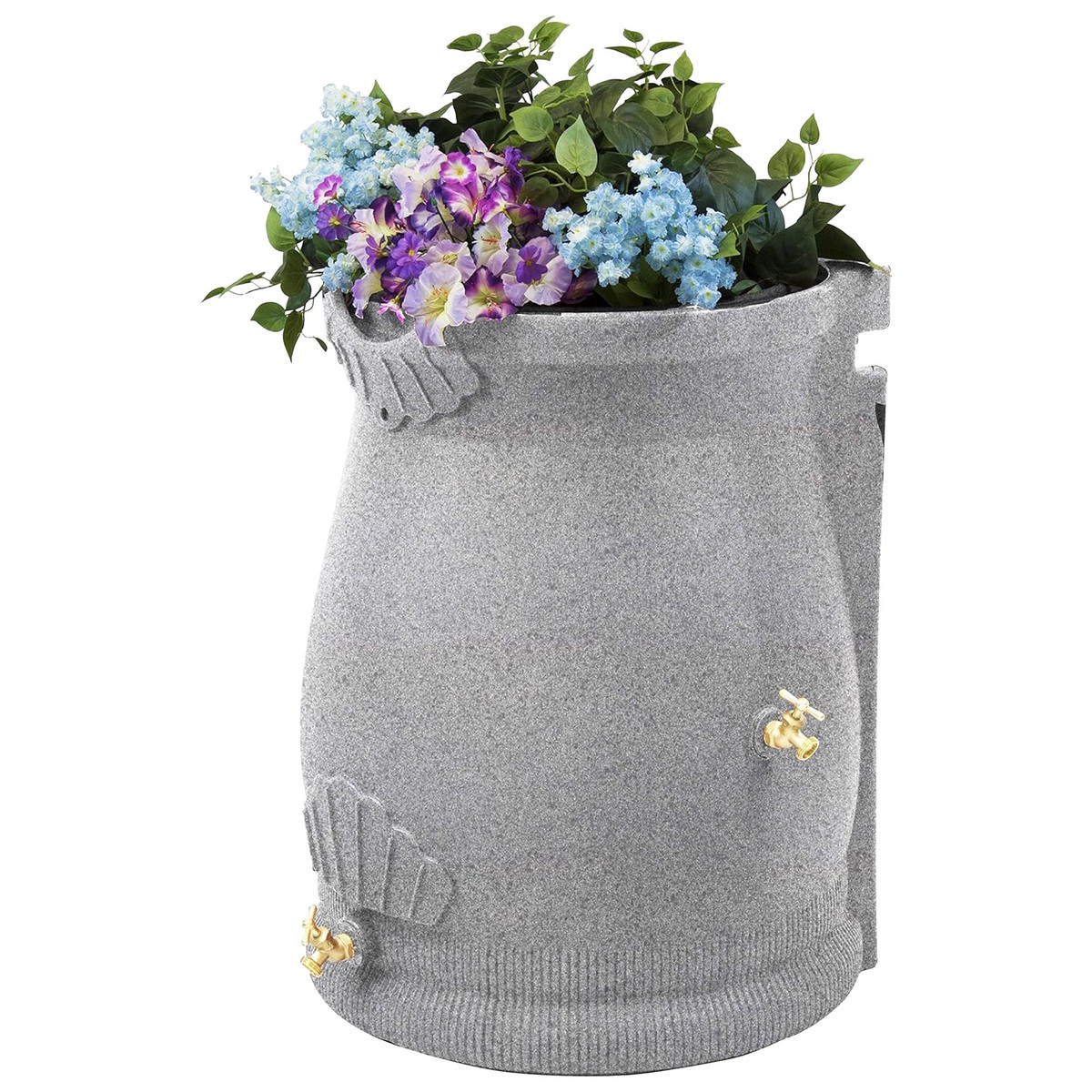 Good Ideas RWURN50-LIG 50 Gallon Rain Saver Wizard Barrel Urn, Light Granite