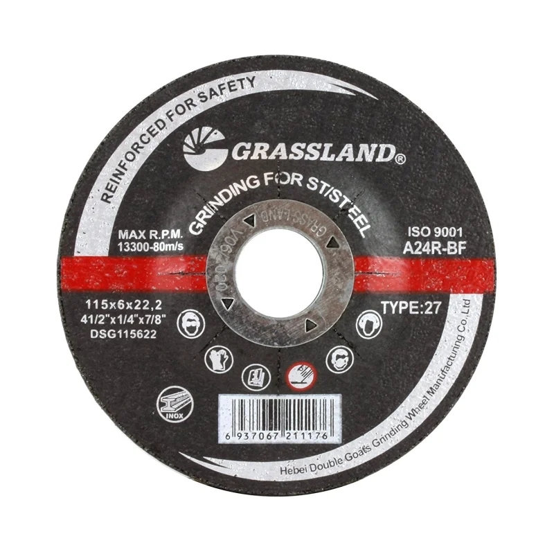 Grinding Disc, Stainless Steel Grinding wheels – 4-1/2″ x 1/4″ x 7/8″ – T27