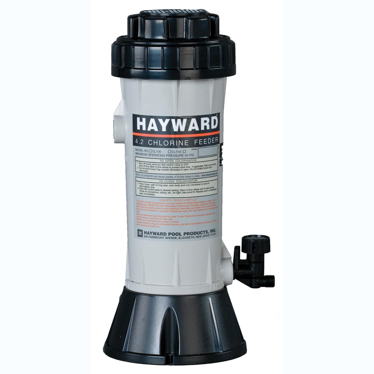 Hayward Automatic Chemical Feeder, In-Line, Above-Ground, 1-1/2" FIP, 4.2 lb Capacity | CL110ABG