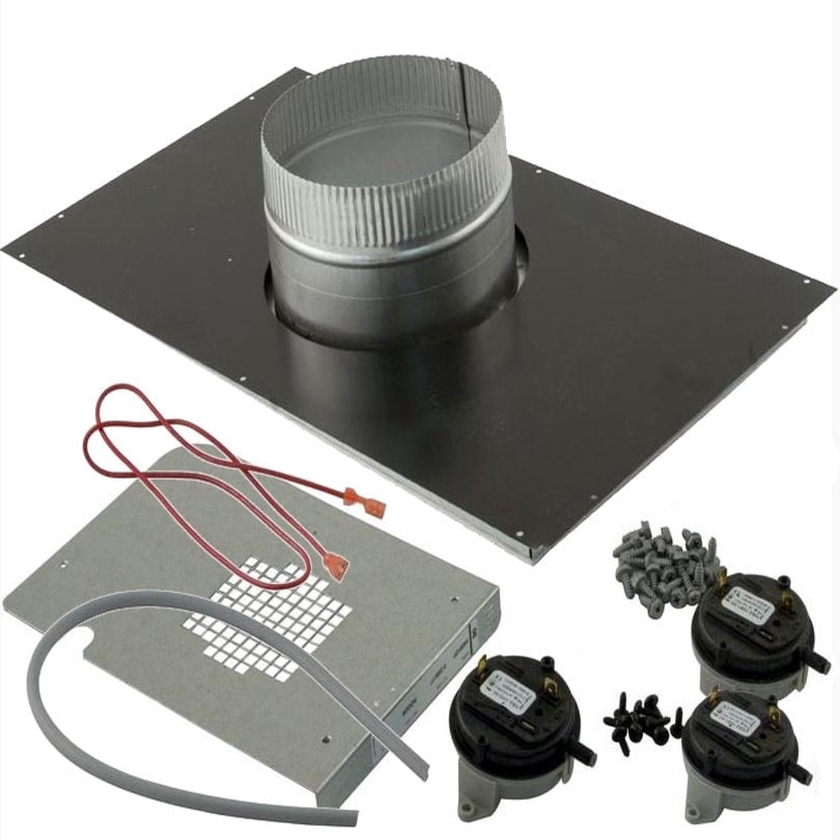Hayward Negative Pressure Vertical Indoor Vent Kit, 8" Adapter, for H400 | UHXNEGVT14008
