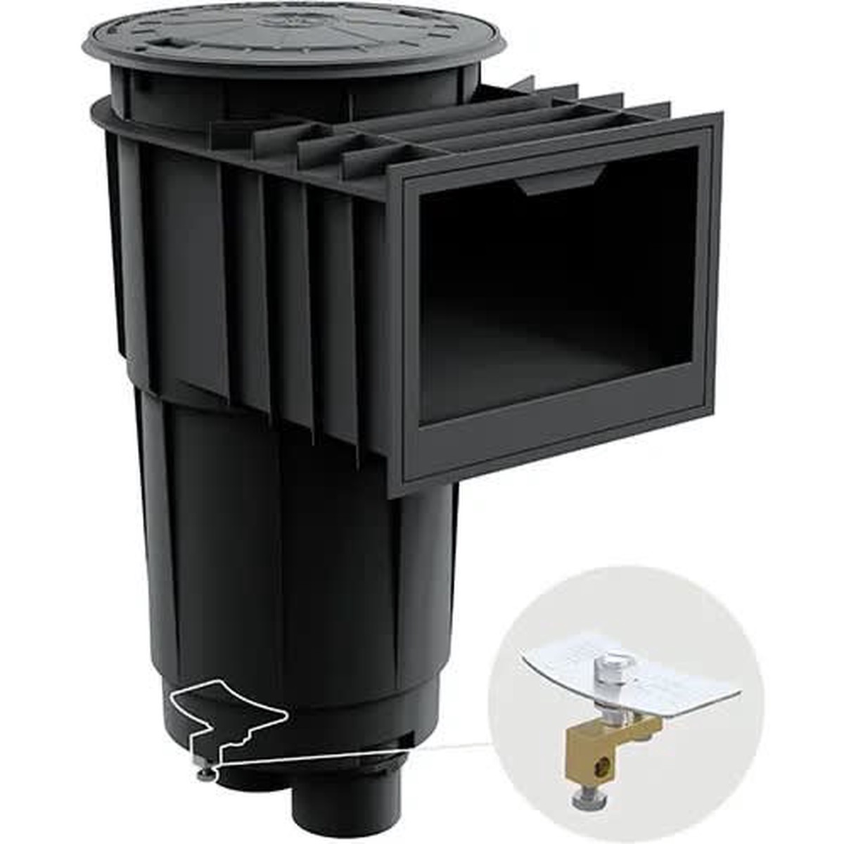 Hayward SkimMaster Pool Skimmer, 2" x 2-1/2", Black | SP1072S2BLK