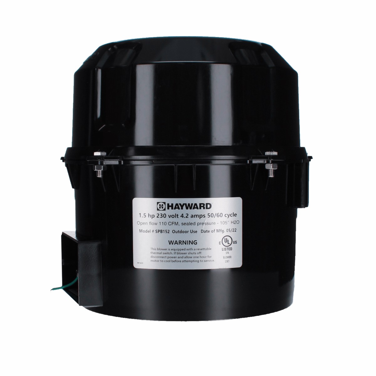 Hayward Spa Air Blower, 1-1/2 HP, 230V | SPB152