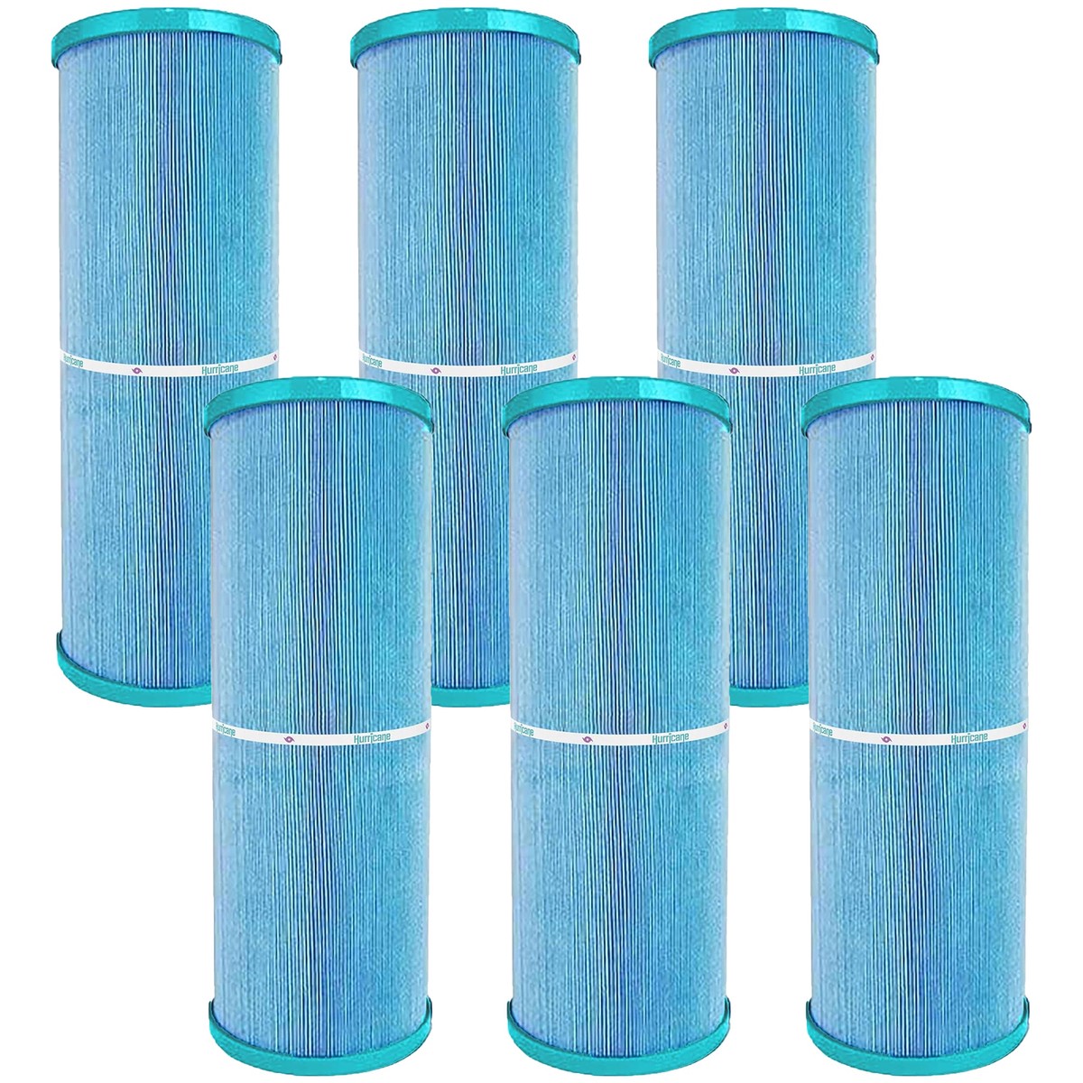 Hurricane 6 Pack HF4401-02M Elite Aseptic Pool Spa Filter Cartridge Replacement