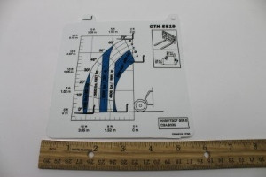 Genie Lift Part # 09.4618.1738GT - LOAD CHART STD. CARRIAGE, GTH-5519, EA