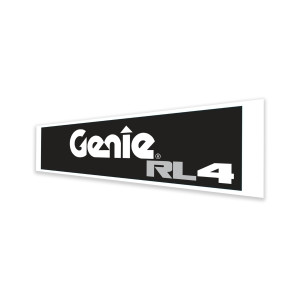 Genie Lift Part # 1266660GT - DECAL, COSMETIC GENIE-RL4, REAR DOOR, EA