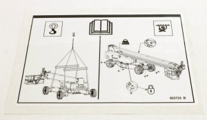 Genie Lift Part # 822723GT - DECAL,TRANSPORT DIAGRAM, SX-180, EA