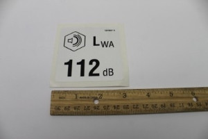 Genie Lift Part # 1254807GT - DECAL,LABEL,112 DB, EA
