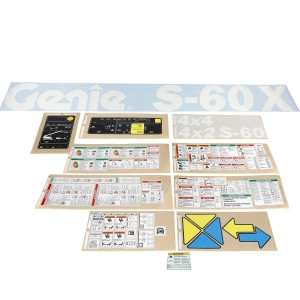 Genie Lift Part # 162023GT - DECAL KIT,S60X,COMP,WRD,ANSI, EA