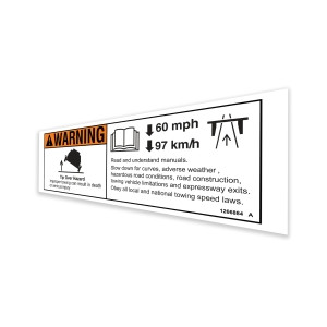 Genie Lift Part # 1266884GT - DECAL, WARNING, ROLLOVER, EA