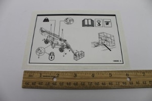 Genie Lift Part # 160683GT - DECAL, LABEL, TRANSPORT DIAGRAM, ZX135, EA