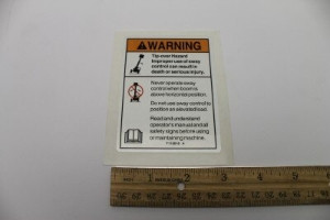 Genie Lift Part # T110618GT - DECAL,DANGER,TIP OVER SWAY, EA