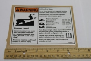 Genie Lift Part # 1258616GT - DECAL, WORD, SLOPE RATING, Z62, EA