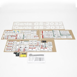 Genie Lift Part # 217252GT - DECAL KIT,2032 COMP.,WRD,ANSI, EA