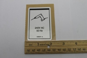 Genie Lift Part # 1258677GT - DECAL, POWER TO PLATFORM, 240V 50HZ, EA