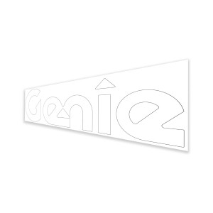 Genie Lift Part # 1258175GT - DECAL,COSMETIC,15" GENIE WHITE, EA