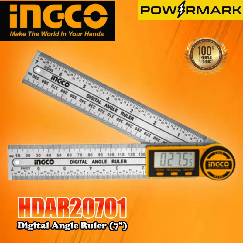 INGCO HDAR20701 Digital Angle Ruler (7″)