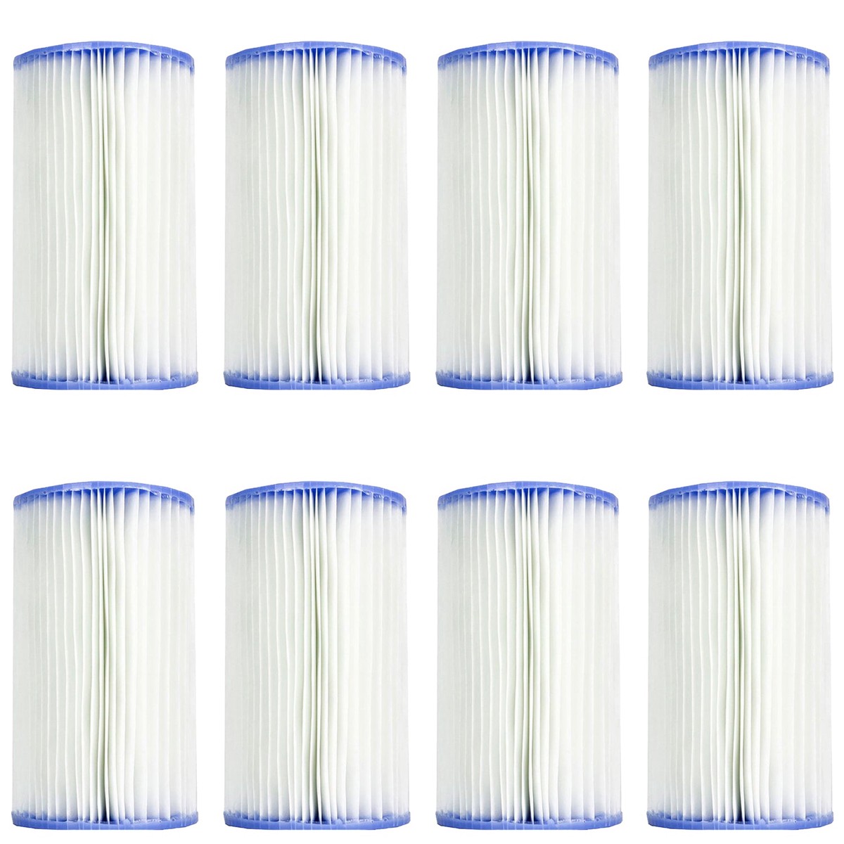 Intex Swimming Pool Easy Set Type B Replacement Filter Pump Cartridge (8 Pack)