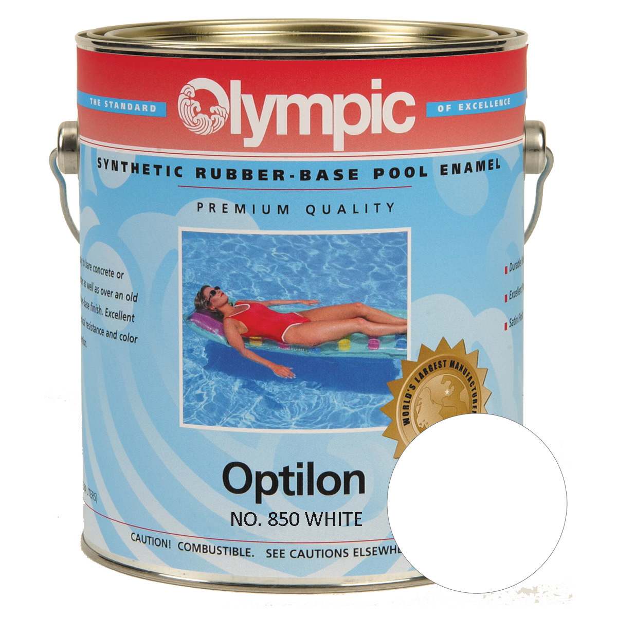Kelley Technical Coatings Olympic Synthetic Rubber Base Enamel, White | 850G