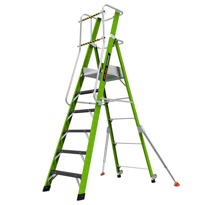 Little Giant Fiberglass Stadium Step 2.0 Platform Ladder – 6 Tread