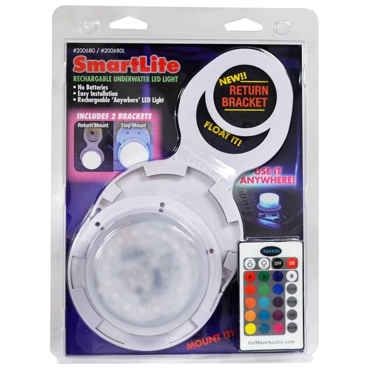 Main Access LED Underwater Light, Pool Accessory for Steps with Remote Control