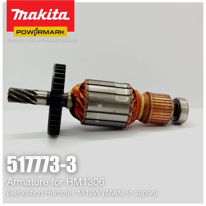 MAKITA 517773-3 Armature for HM1306 Demolition Hammer 1510W (Made in Japan)