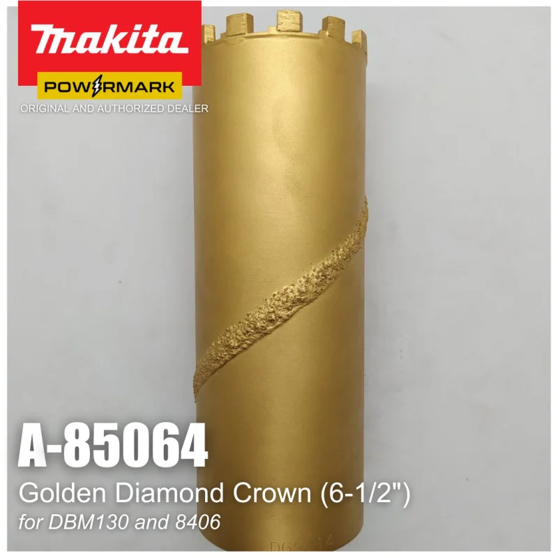 MAKITA A-85064 Golden Diamond Crown (6-1/2″) for DBM130 and 8406 Diamond Core Hammer Dills