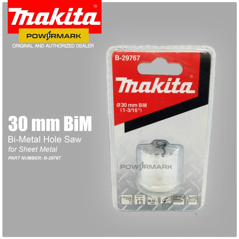 MAKITA B-29767 BiM (Bi-Metal) Hole Saw for Sheet Metal 30mm