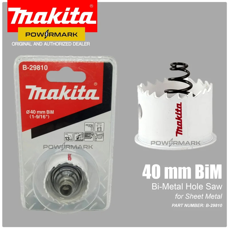 MAKITA B-29810 BiM (Bi-Metal) Hole Saw for Sheet Metal 40mm