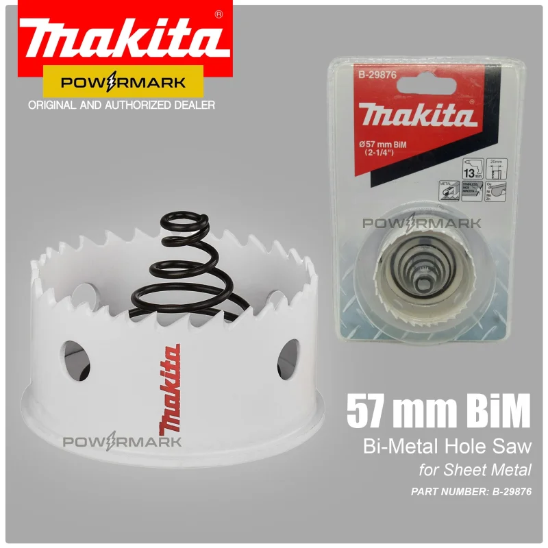 MAKITA B-29876 BiM (BI-Metal) Hole Saw for Sheet Metal 57mm