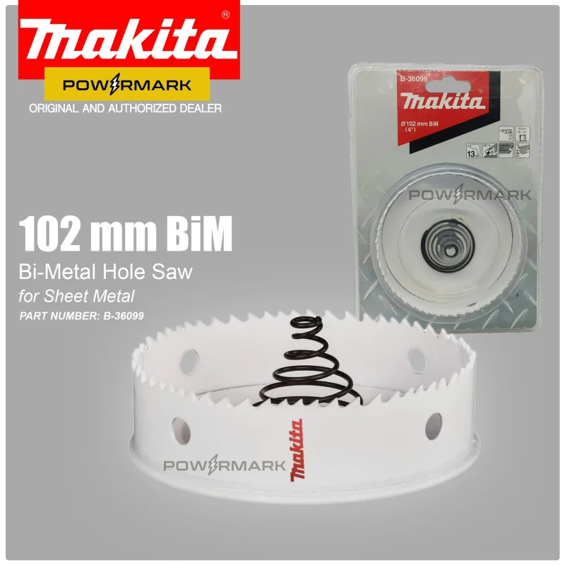 MAKITA B-36099 BiM (Bi-Metal) Hole Saw for Sheet Metal 102mm