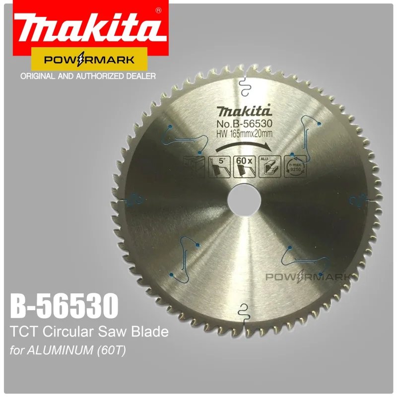 MAKITA B-56530 TCT Circular Saw Blade for Aluminum 165mm x 20mm (60T)