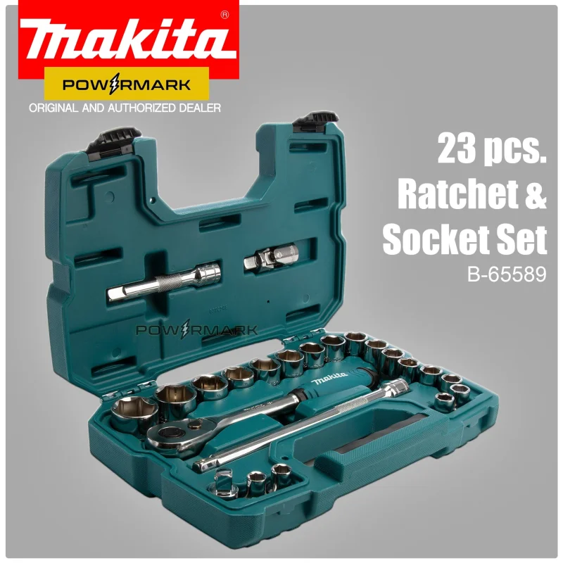 MAKITA B-65589 Rachet & Socket Set 23pcs. 1/2