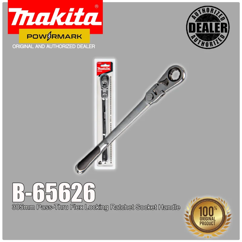 MAKITA B-65626 305mm Pass-Thru Flex Locking Ratchet Socket Handle
