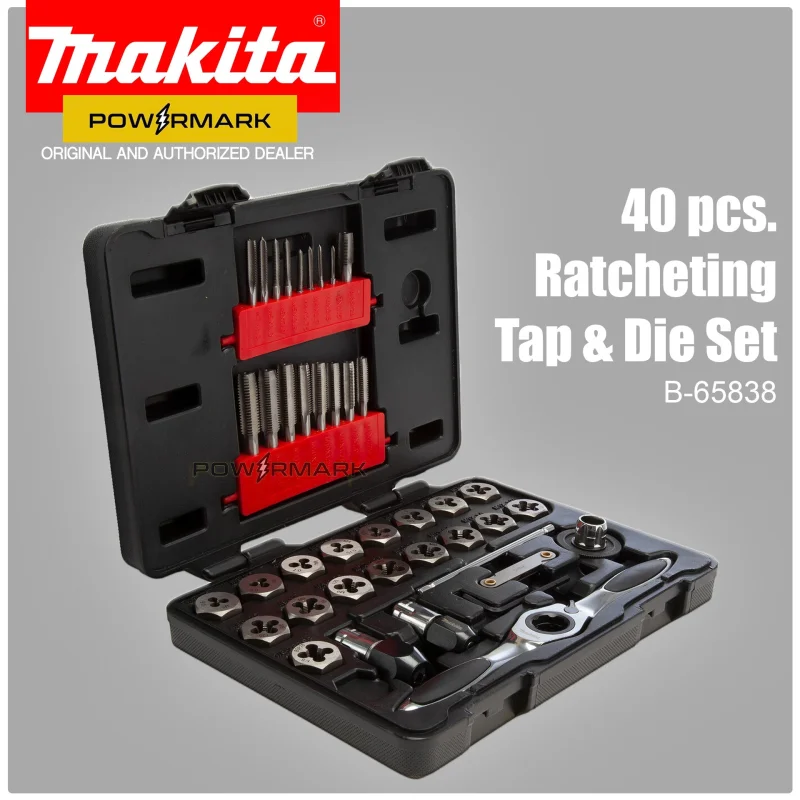 MAKITA B-65838 Ratcheting Tap & Die Set 40pcs.