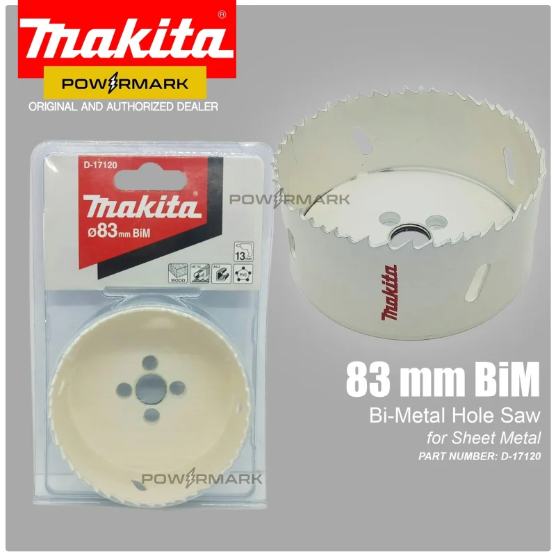 MAKITA D-17120 BiM (Bi-Metal) Hole Saw for Sheet metal 83mm