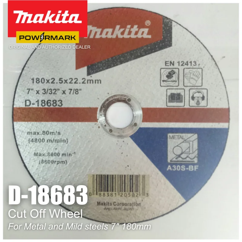 MAKITA D-18683 (180mm) Cut Off Wheel 7″ for Metal and Mild steels