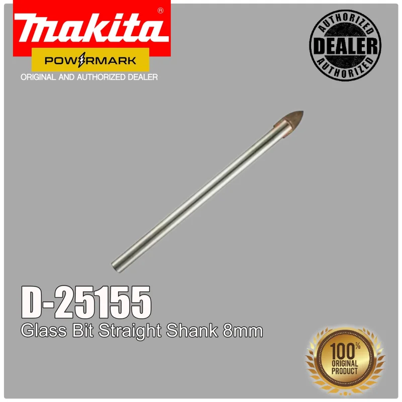MAKITA D-25155 Glass Bit Straight Shank 8mm