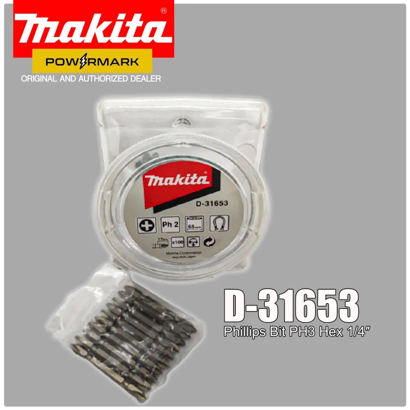 MAKITA D-31653 Phillips Bit PH3 Hex 1/4