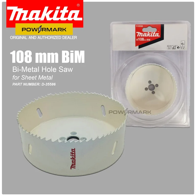 MAKITA D-35586 BiM (Bi-Metal) Hole Saw for Sheet Metal 108mm