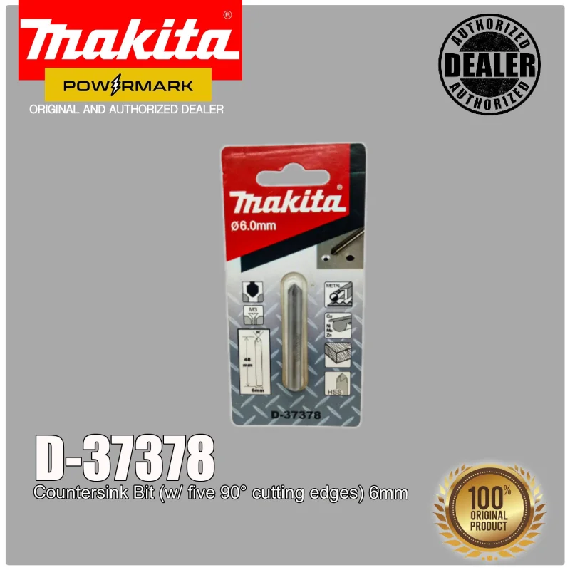 MAKITA D-37378 Countersink Bit (w/ five 90 cutting edges) 6mm