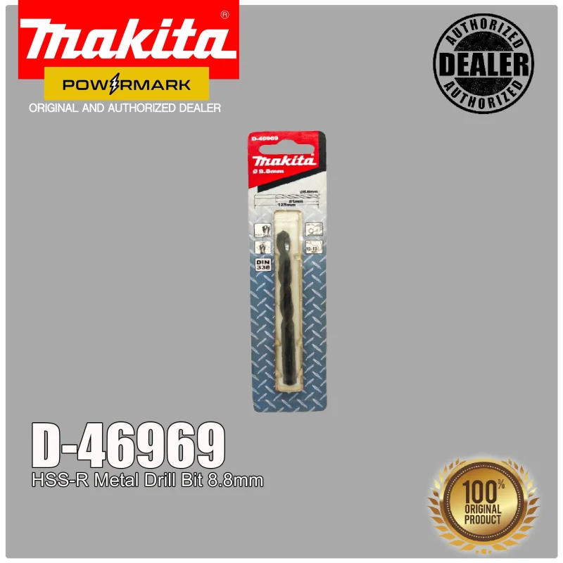MAKITA D-46969 HSS-R Metal Drill Bit 8.8mm