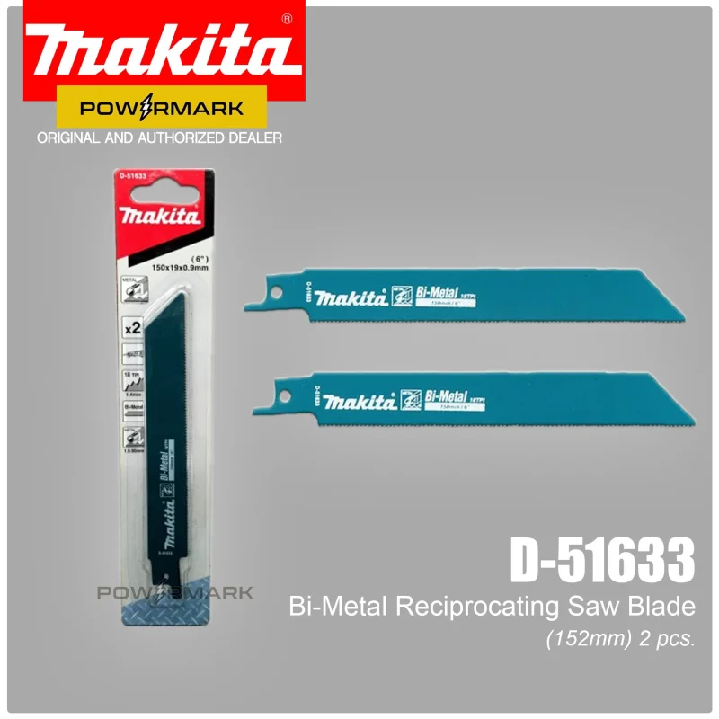 MAKITA D-51633 Reciprocating Saw Blade for Metal