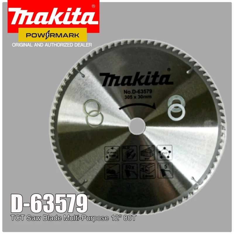 MAKITA D-63579 TCT Saw Blade Multi-Purpose 12″ 80T