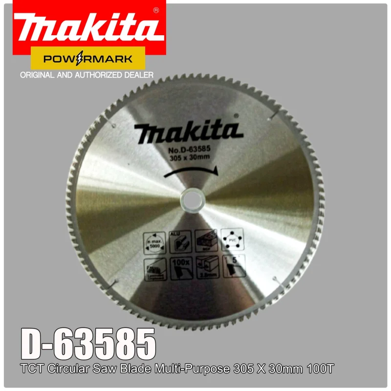 MAKITA D-63585 TCT Circular Saw Blade Multi-Purpose 305 X 30mm 100T