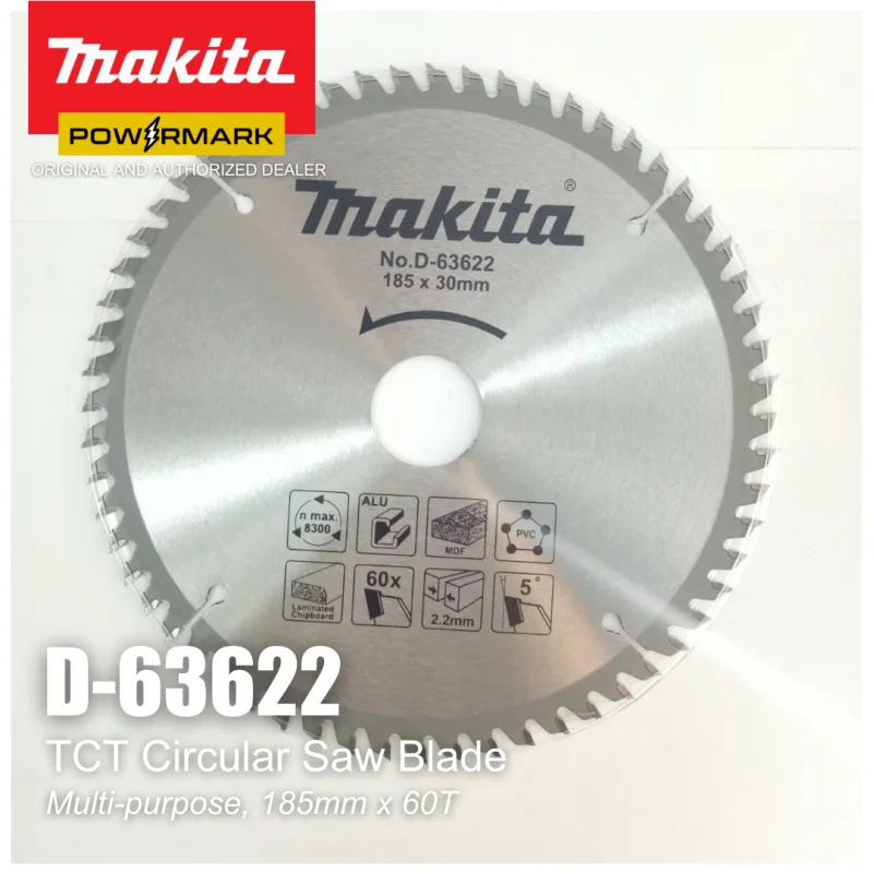 MAKITA D-63622 Multi Purpose TCT Circular Saw Blade 185mm x 60T