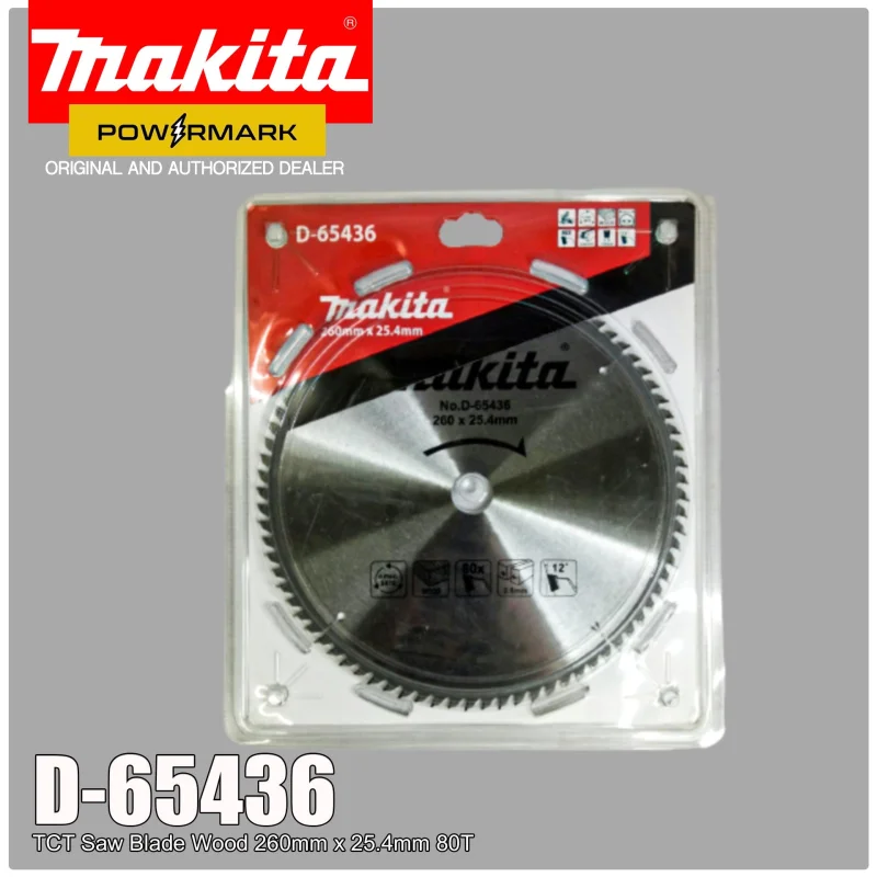 MAKITA D-65436 TCT Saw Blade Wood 260mm x 25.4mm 80T