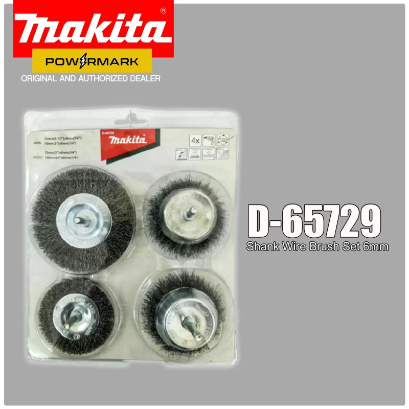 MAKITA D-65729 Shank Wire Brush Set 6mm
