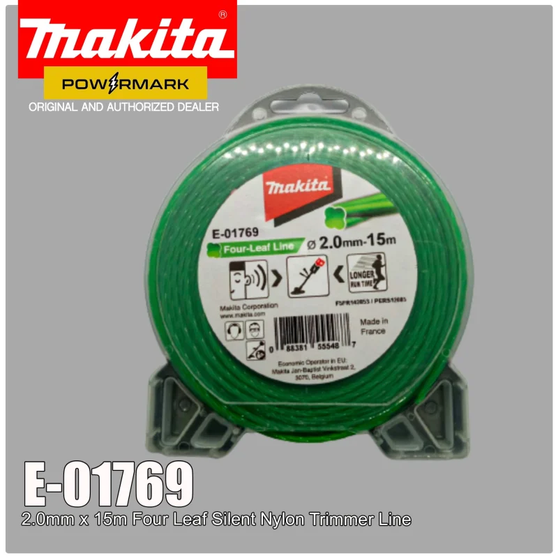MAKITA E-01769 2.0mm x 15m Four Leaf Silent Nylon Trimmer Line