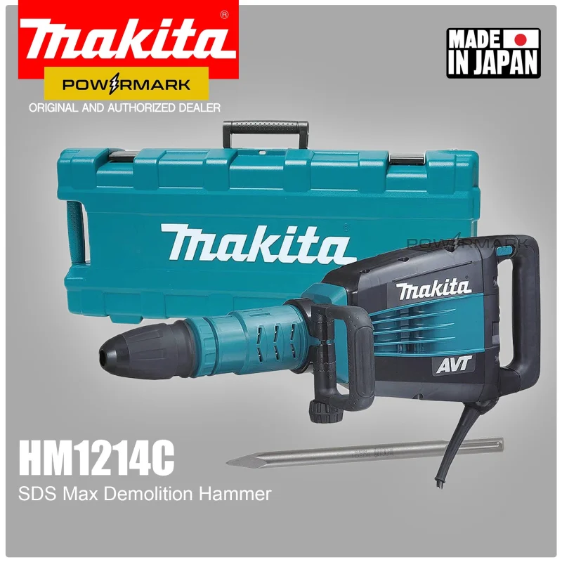 MAKITA HM1214C 25.7 J Demolition Hammer 1510W (18.96 ftlbs) Made in Japan
